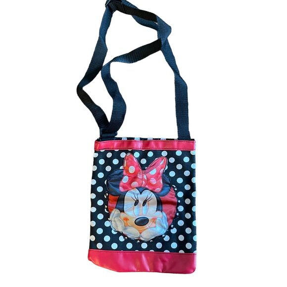 Disney Minnie Mouse Polka Dot Shoulder Bag Purse Adjustable Strap Girls Small - Picture 1 of 5